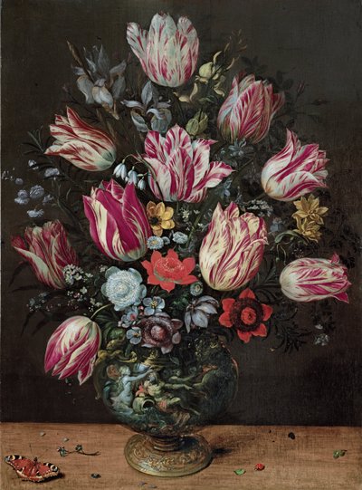 Vase with Tulips by Frans Francken the Younger